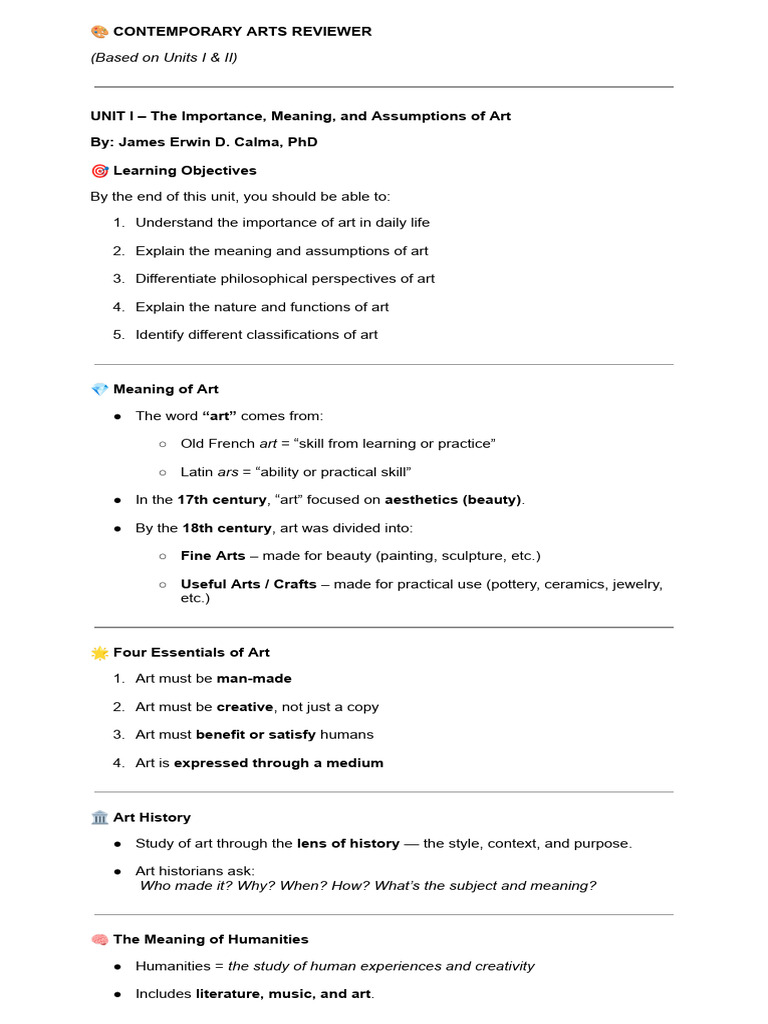 Understanding Art: Concepts and Elements | PDF | Experience | The Arts