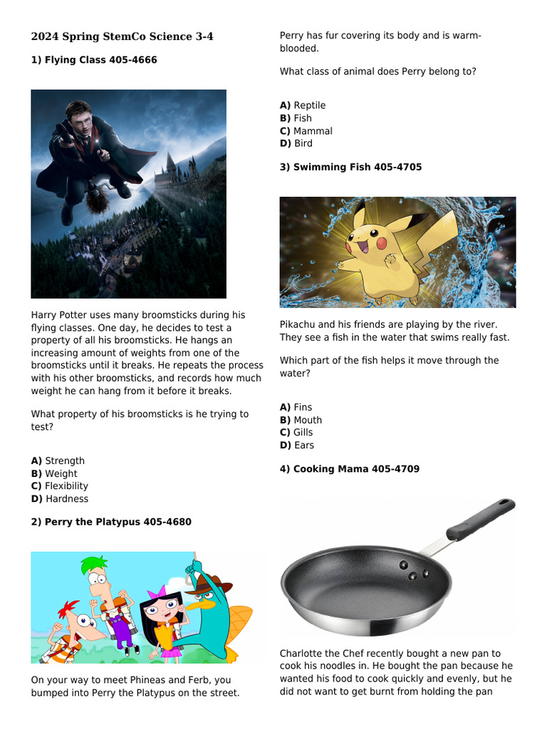 Spring 2024 Science Questions for Kids | PDF | Earth | Atmosphere Of Earth