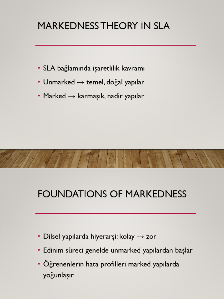 Markedness Theory SLA Enhanced | PDF