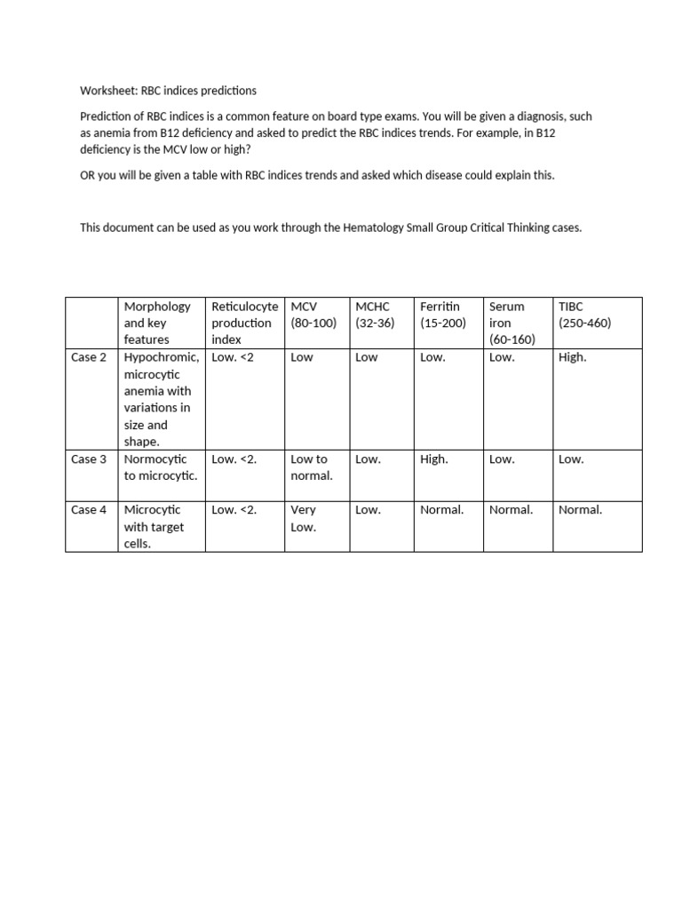 2025 RBC Indices Worksheet | PDF