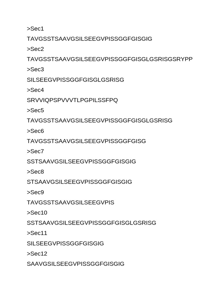 Peptide Seq - Fasta | PDF