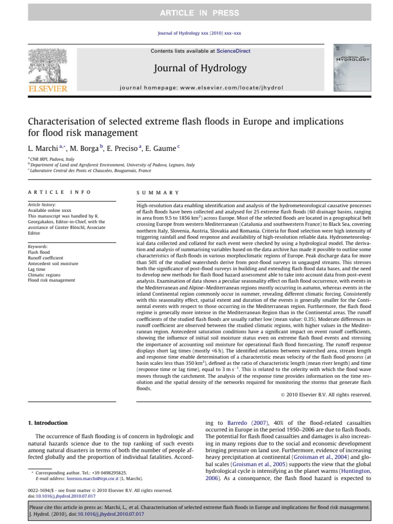 Extreme Flash Floods in Europe Analysis | PDF | Flood | Surface Runoff