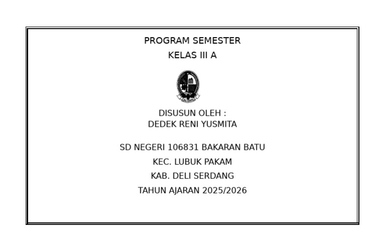 Cover Program Semester | PDF