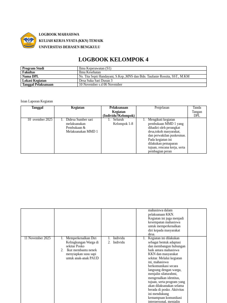 Logbook 4 Fix | PDF