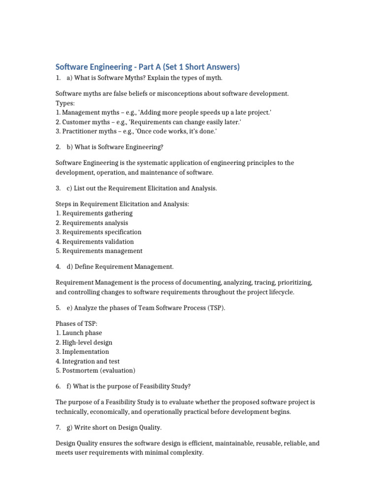 Software Engineering Concepts and Myths | PDF