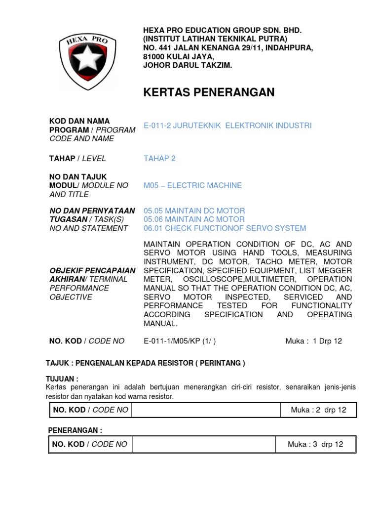 Kertas Penerangan | PDF