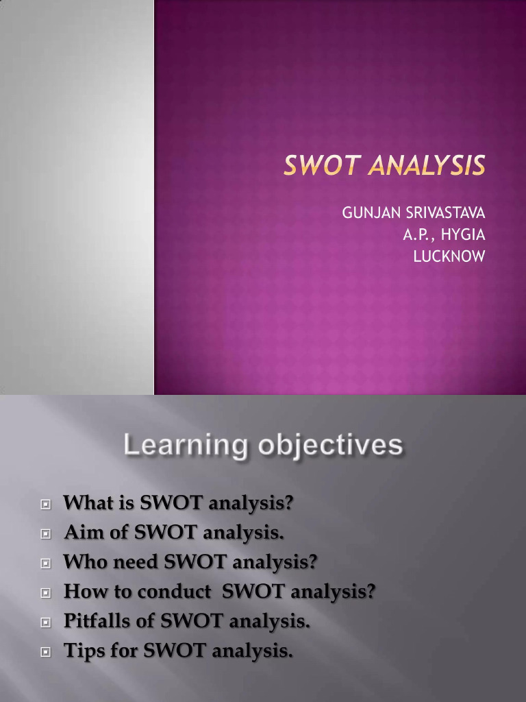Swot Analysis | PDF