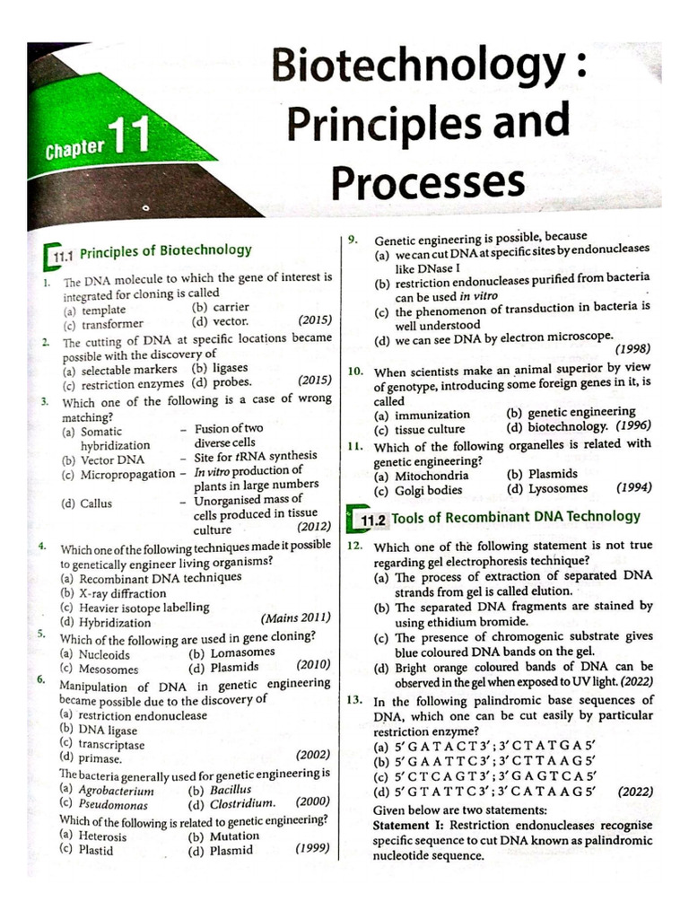 Biotechnology Principles | PDF