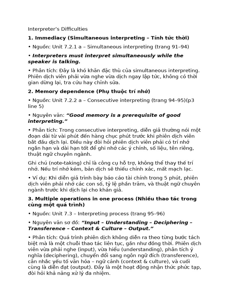 Immediacy (Simultaneous Interpreting - Tính T C TH I) | PDF