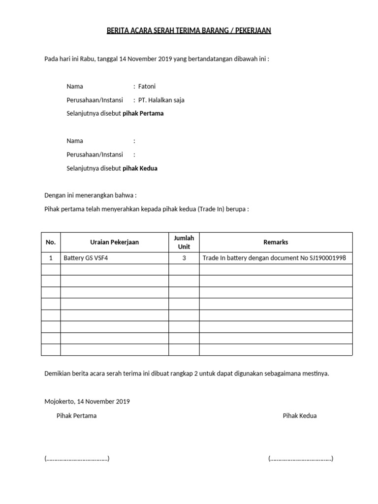 Panduan BAST: Format dan Fungsi | PDF