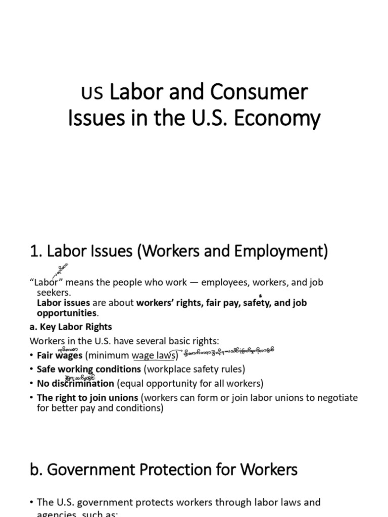 Labor and Consumer Issues in The U | PDF | United States Labor Law ...