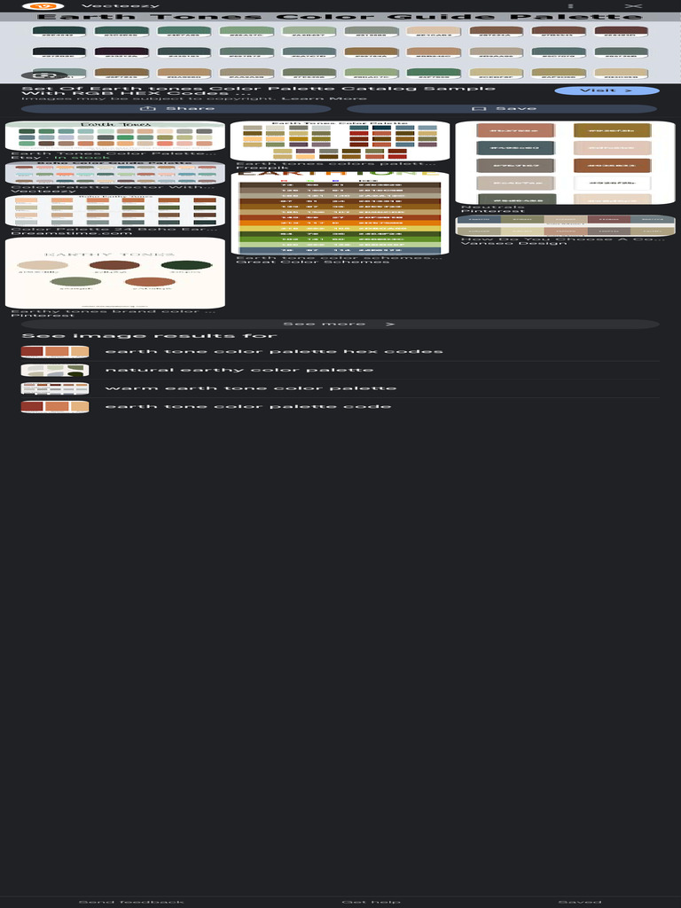 Earth Tones Color Palette with HEX Codes | PDF