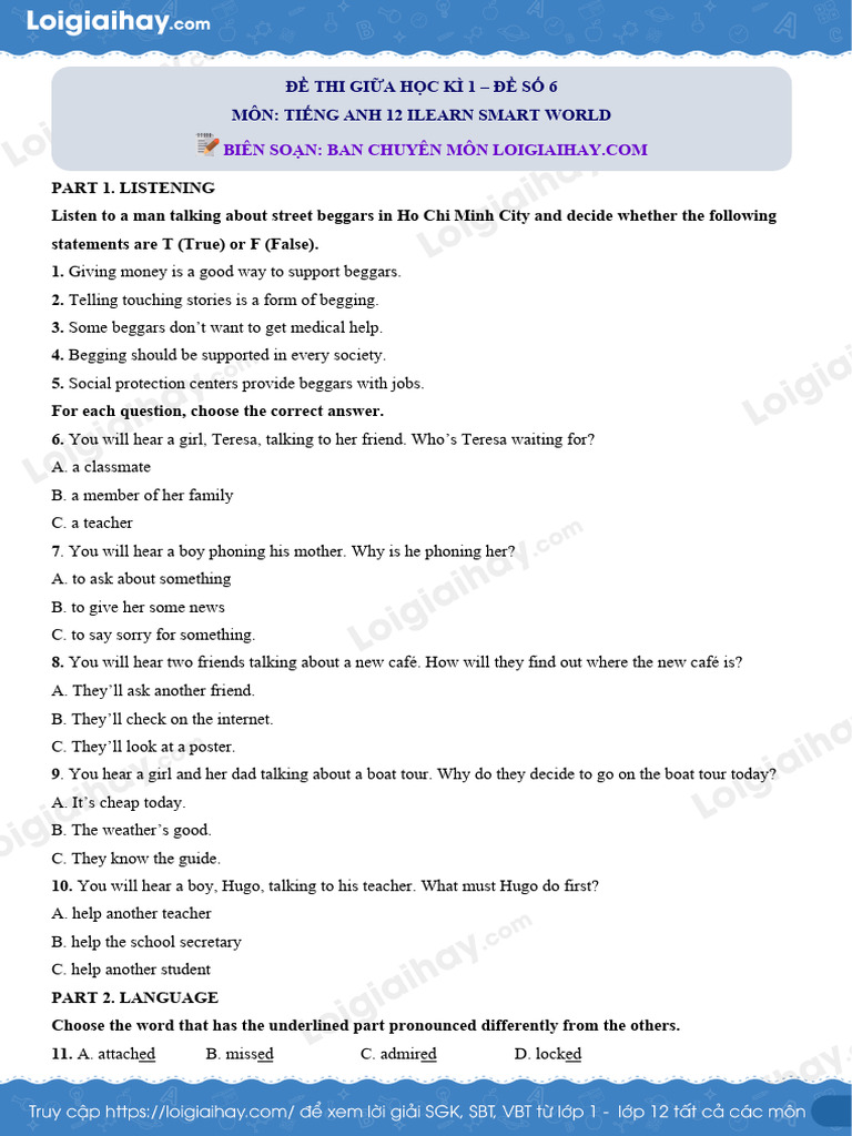 Listening and Language Skills Practice | PDF