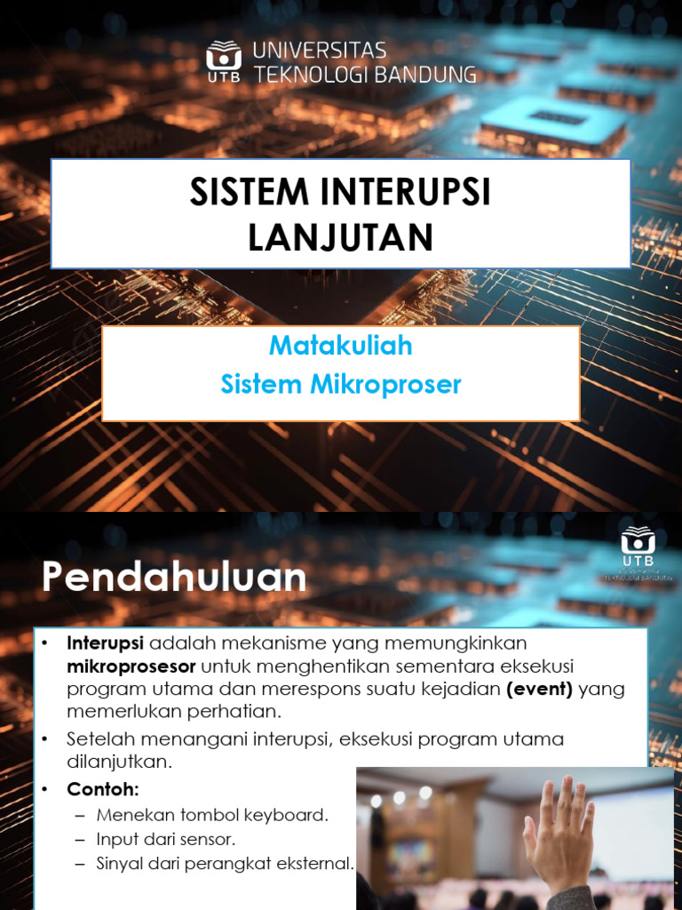 Pemahaman Sistem Interupsi Mikroprosesor | PDF