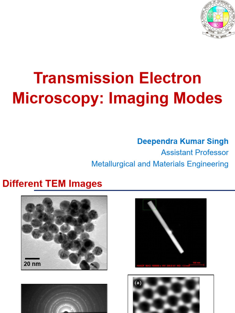 TEM Imaging Modes Explained | PDF