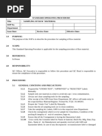 Retention Sample Management Procedure | PDF