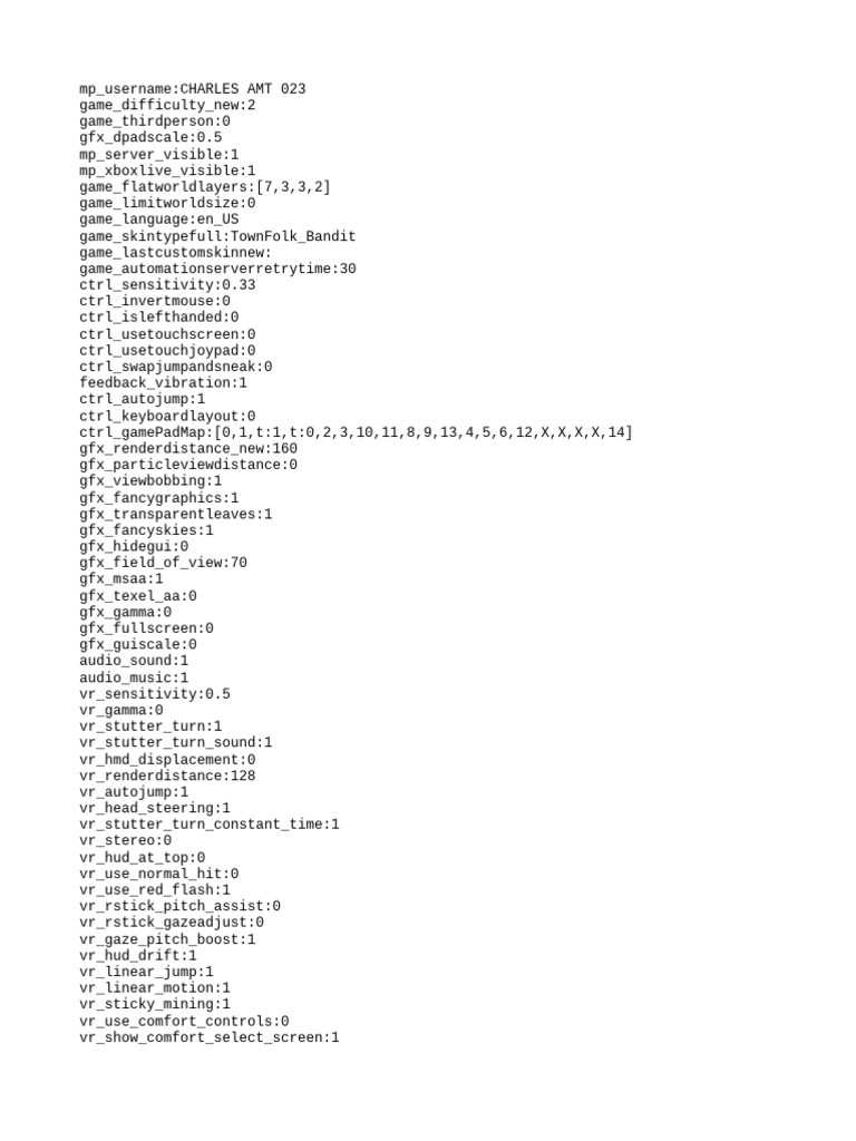Game Configuration Settings Overview | PDF