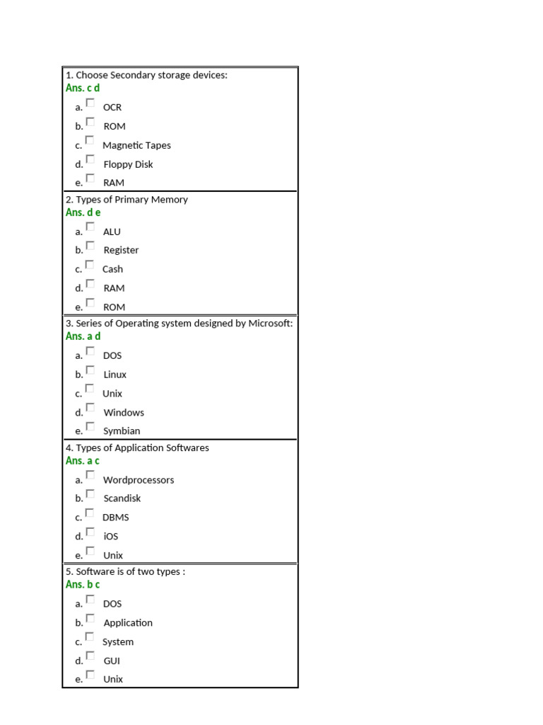 Computer Memory and Software Basics | PDF | Computer Data Storage ...