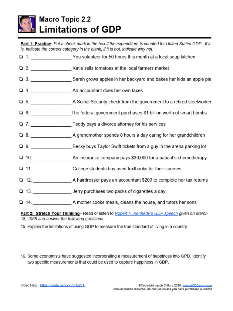 Understanding GDP Limitations and Impacts | PDF | Recession | Gross ...