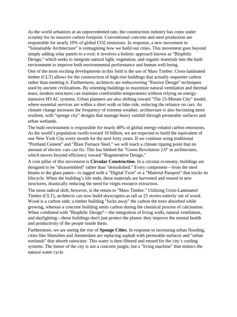 Sustainable Architecture and Biophilic Design | PDF | Sustainable ...