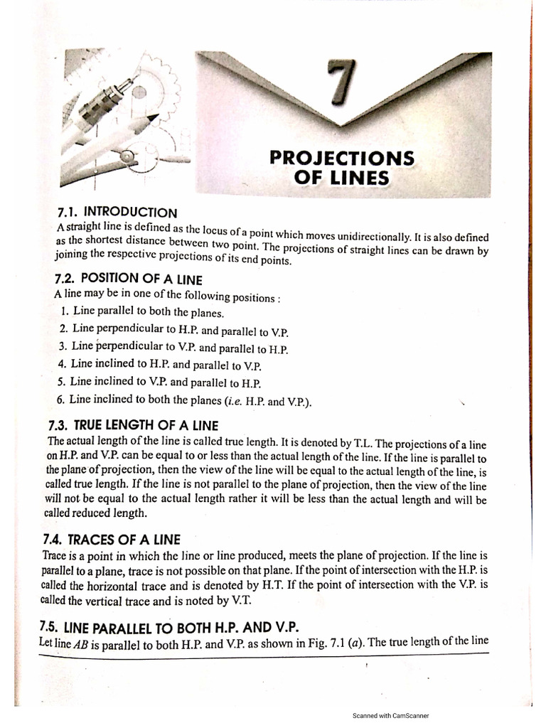 Projection of Lines | PDF