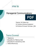 Managerial Communication Session 9 Telephoning