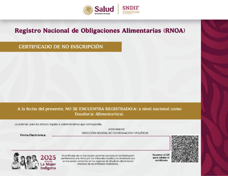 Certificación RNOA de Edwin Amador | PDF