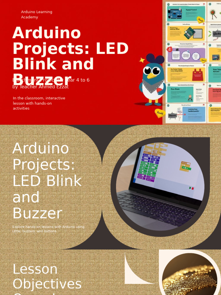 Arduino Projects: LED & Buzzer Guide | PDF | Arduino | Simulation