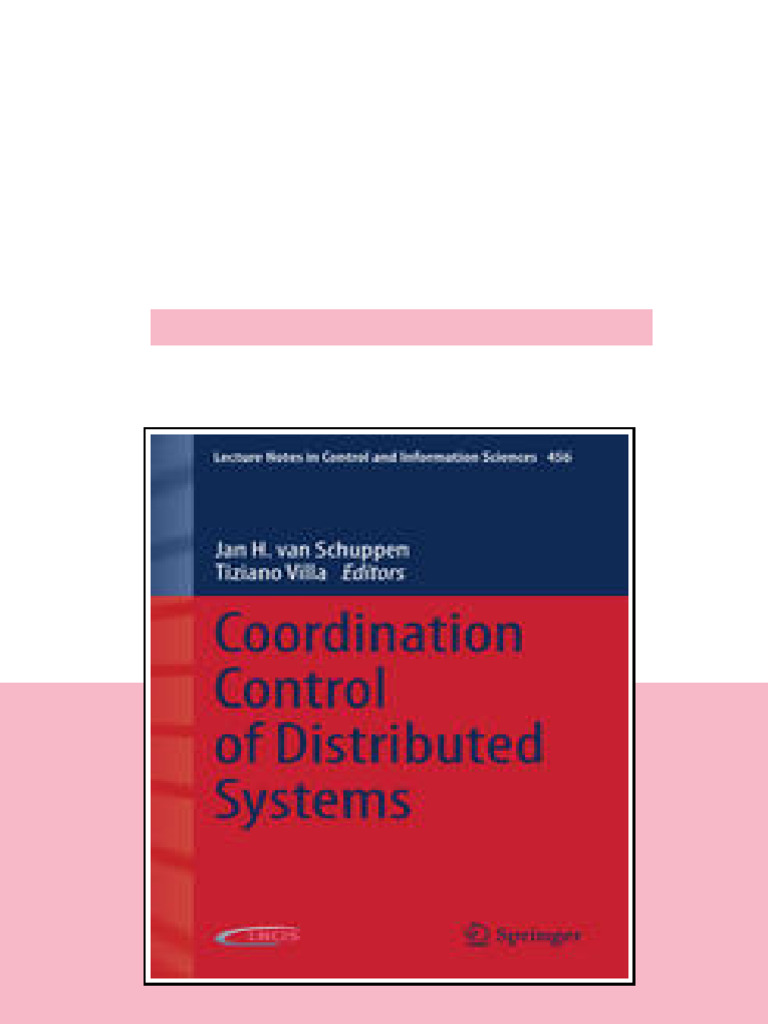 Coordination Control of Distributed Systems 1st Edition Jan H Van ...