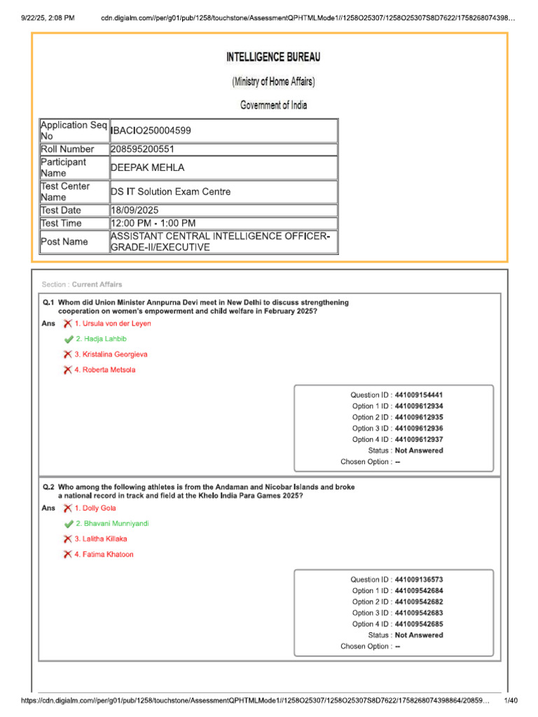 Ib Ans Key | PDF