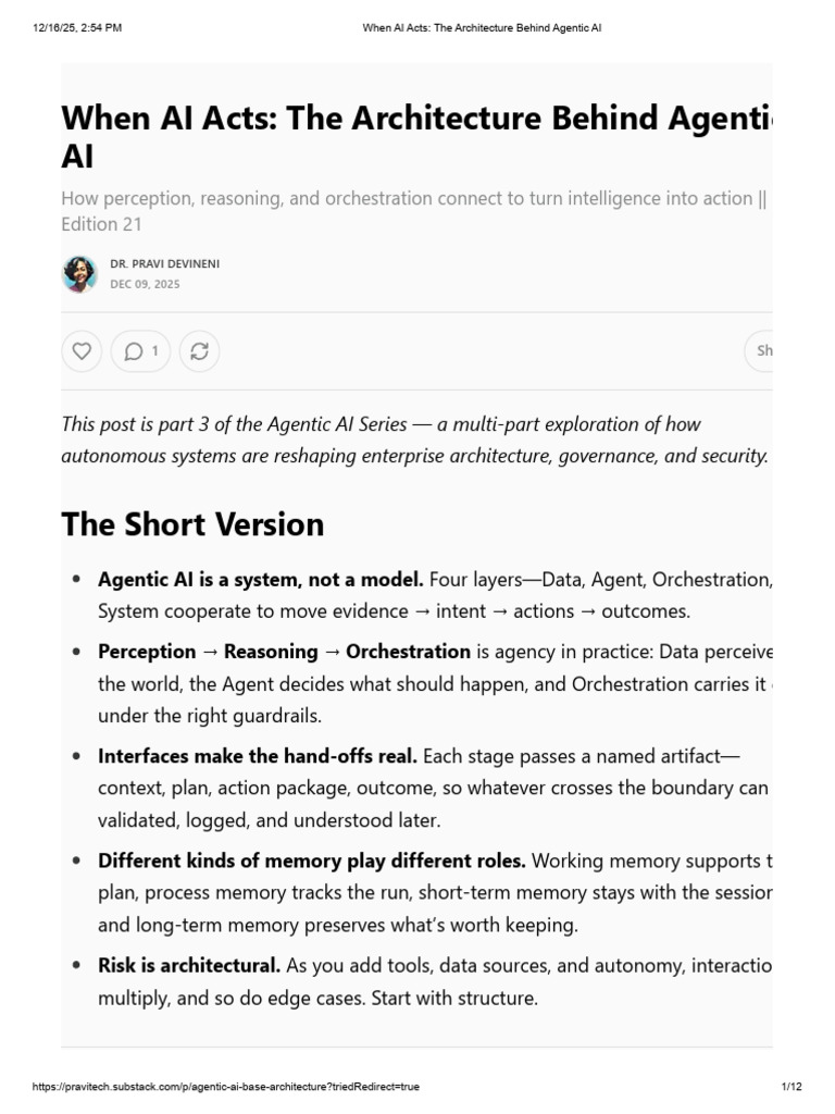 Agentic AI Architecture Explained | PDF | Artificial Intelligence ...