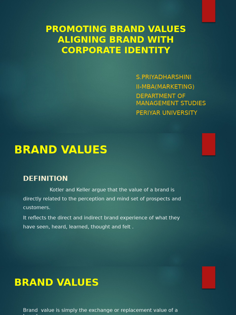 Promoting Brand Values | PDF