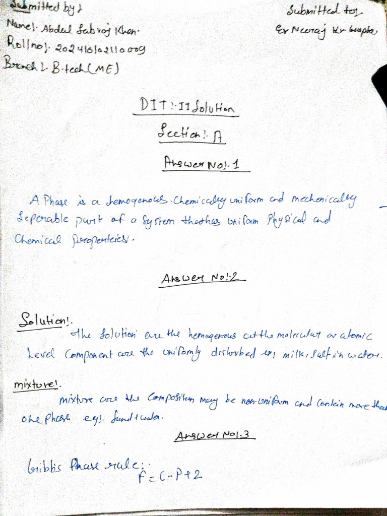 Dit 2 Solution Engg Materials | PDF