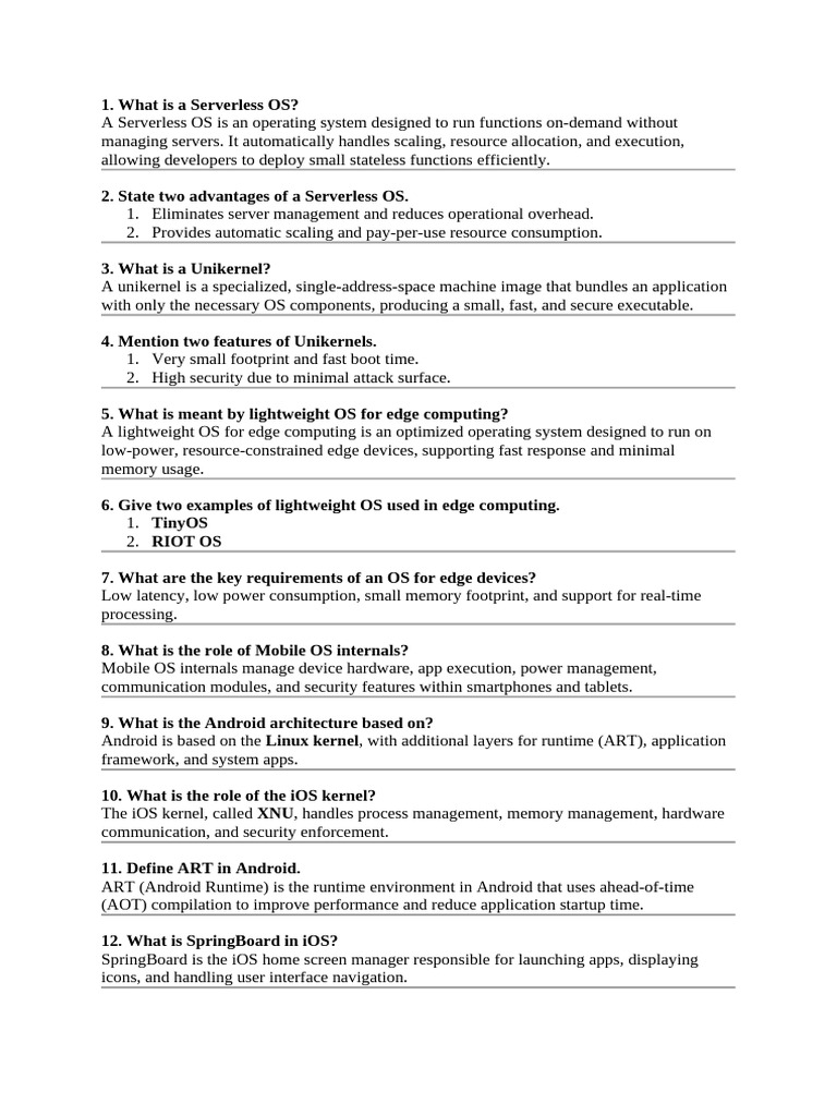 Understanding Serverless and Lightweight OS | PDF | Operating System ...