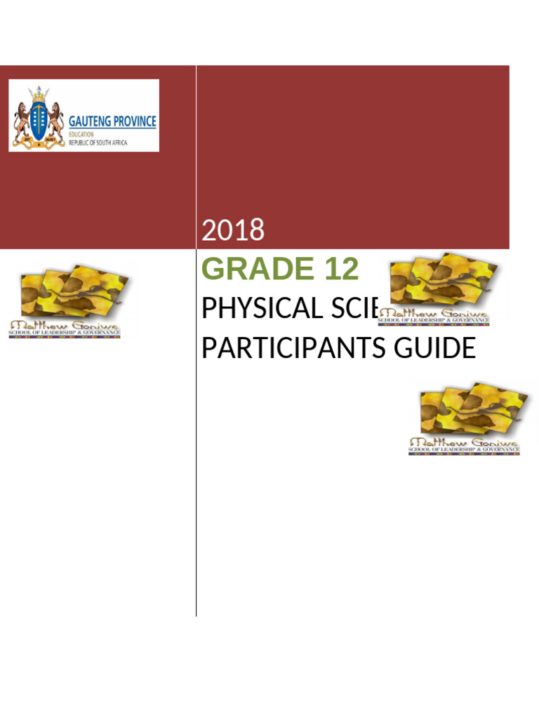 Grade 12 Physical Science Training Guide | PDF | Force | Newton's Law ...