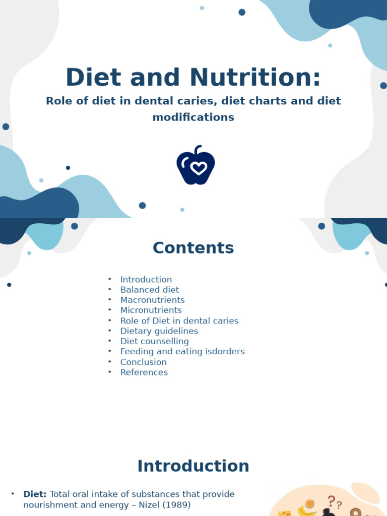 Diet's Impact on Dental Health and Caries | PDF | Nutrients | Diet ...