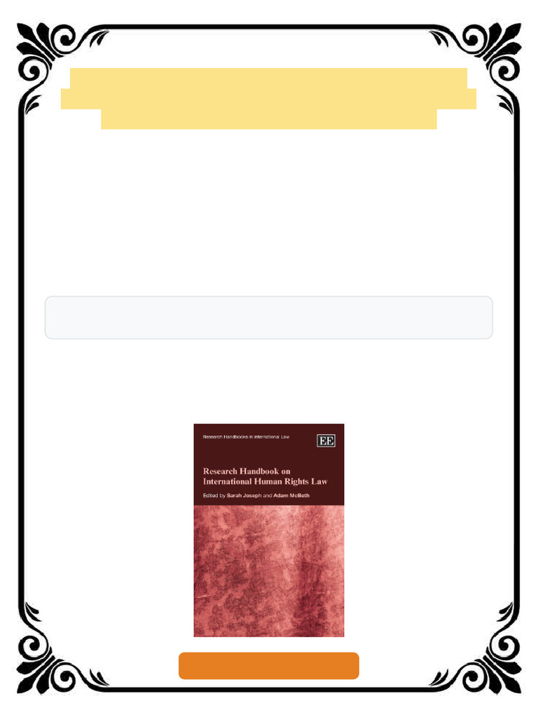 Get Your Digital Edition of Research Handbook On International Human ...