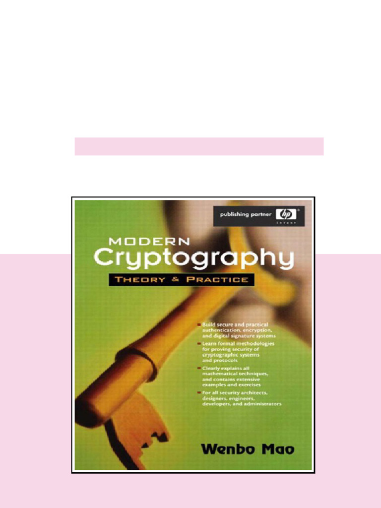 Modern cryptography theory and practice 5th print Edition Mao - ebook ...
