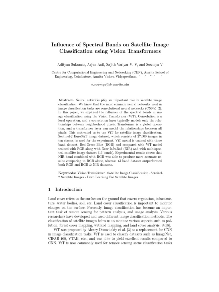 Satellite Image Classification with ViT | PDF | Applied Mathematics ...