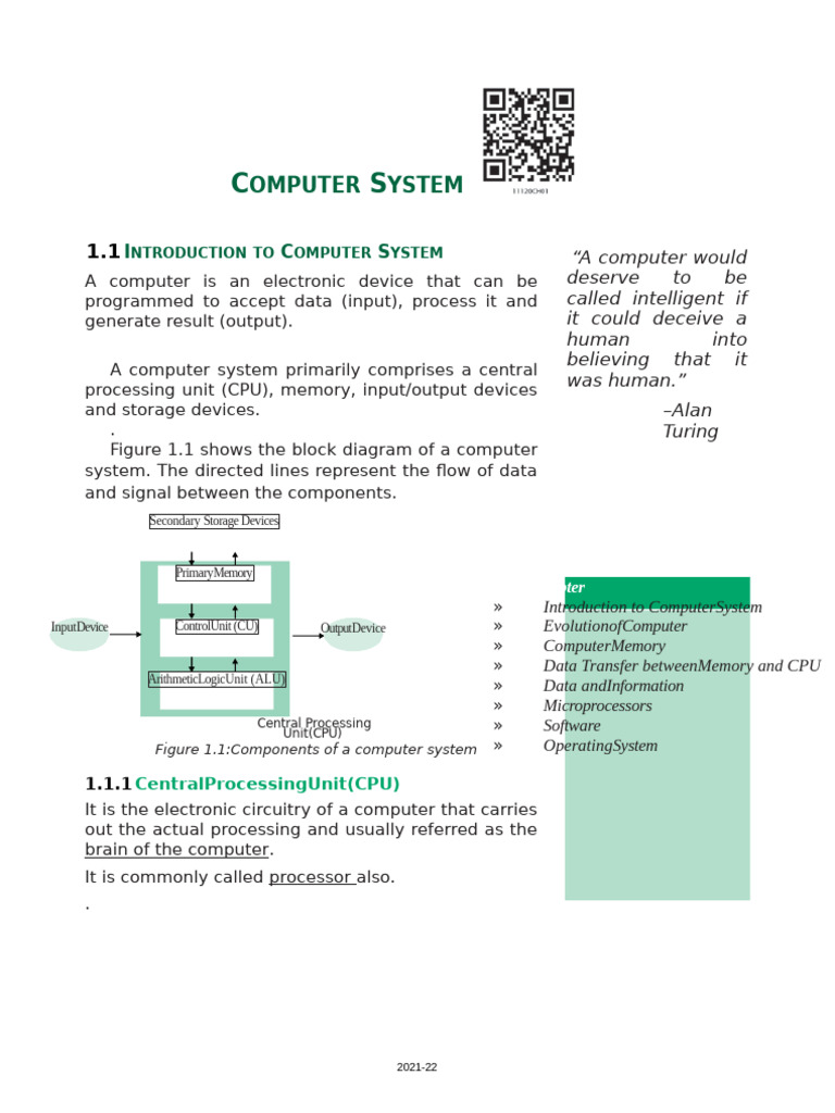 Overview of Computer System Components | PDF | Computer Data Storage ...