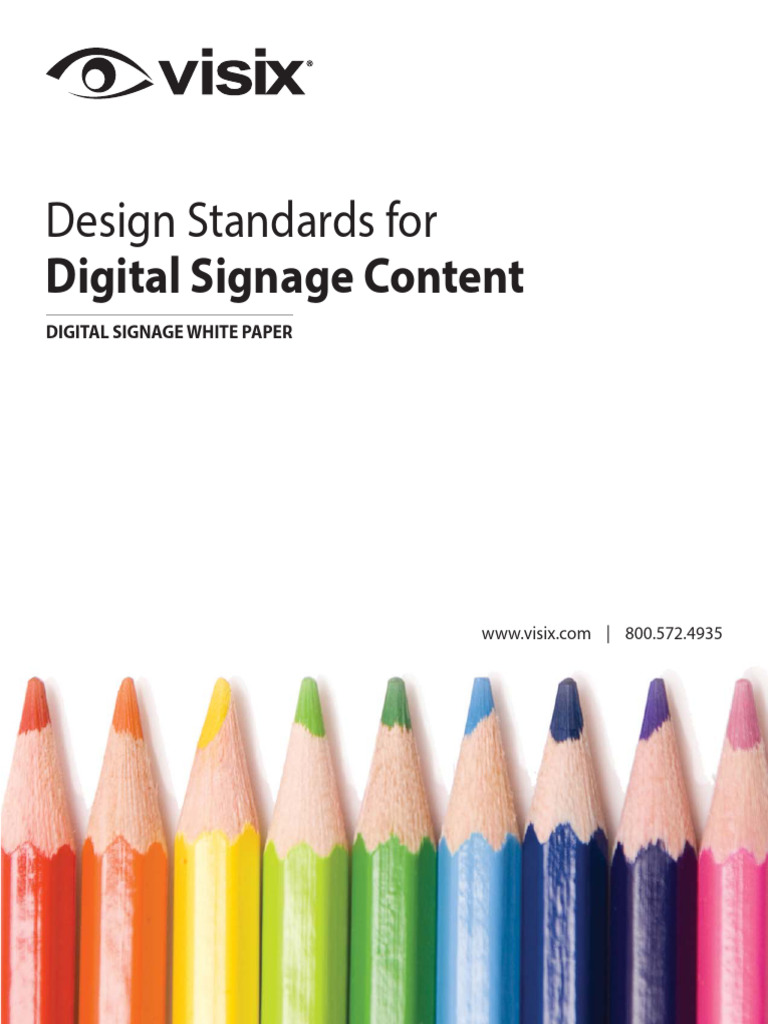 Digital Signage Content Design Standards | PDF | Display Resolution | Serif