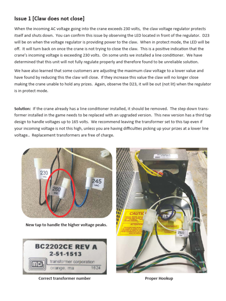 CLAW Not Closing Issue | PDF - Claw Elasticity Issue Eating Grass Multiple