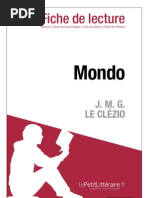 Download Le Clzio JMG - Mondo fiche de lecture by Oblomov 20 SN96777462 doc pdf