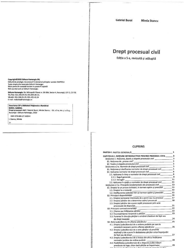 Drept Procesual Civil (Gabriel Boroi) | PDF
