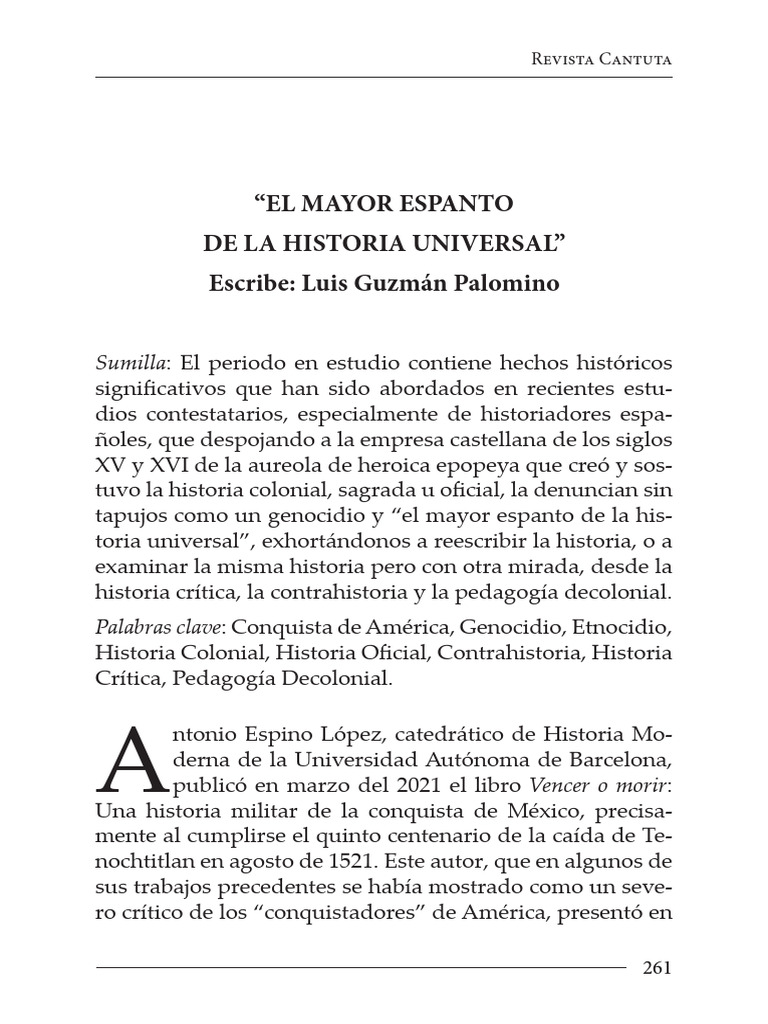 LGP - El Mayor Espanto de La Historia Universal | PDF | Francisco ...