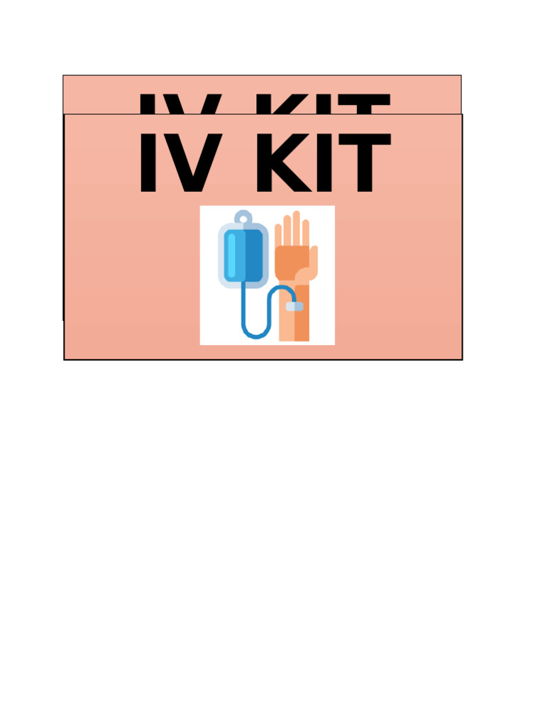 Iv Kit | PDF