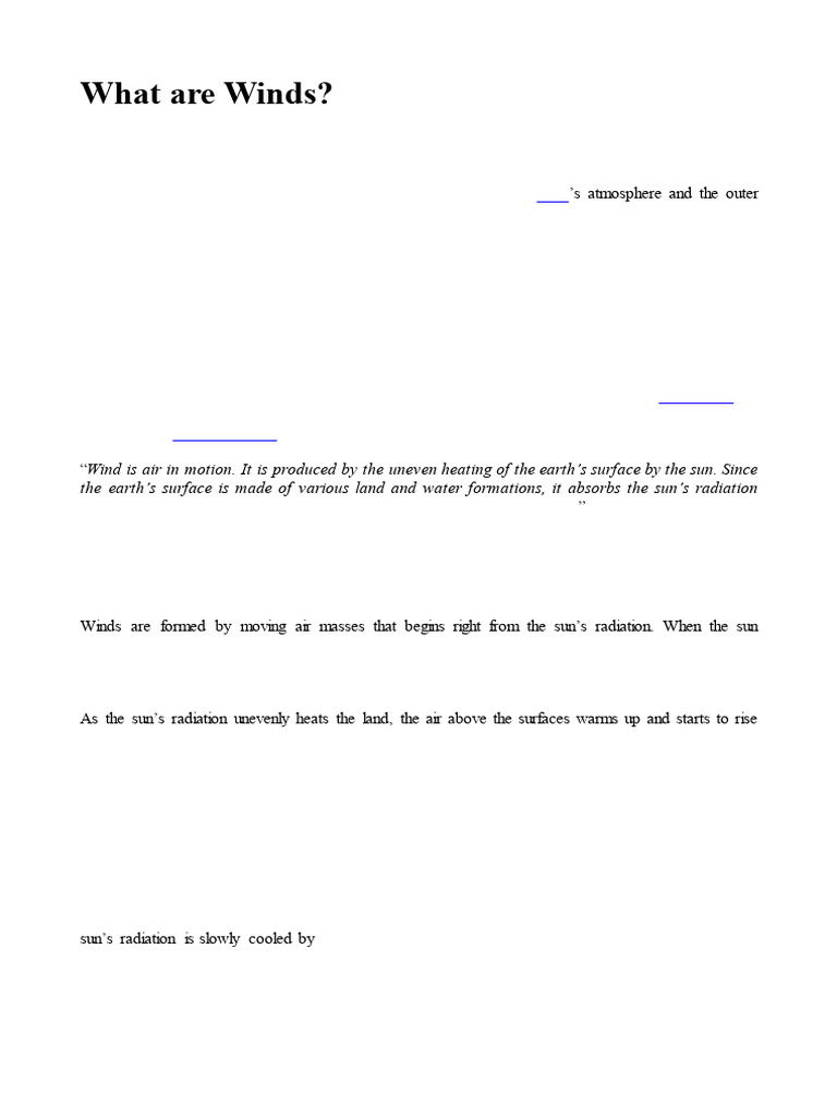 Understanding Wind: Formation and Types | PDF | Wound | Wind Power
