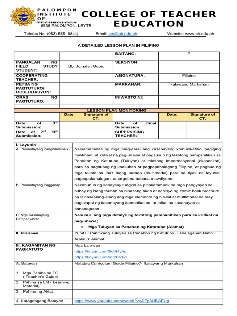 Lesson Plan-Ttl | PDF