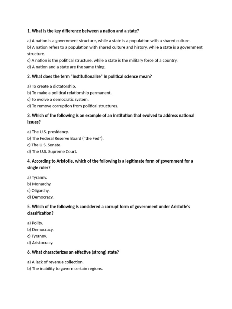 Key Concepts in Political Science | PDF | Capitalism | Redistribution ...