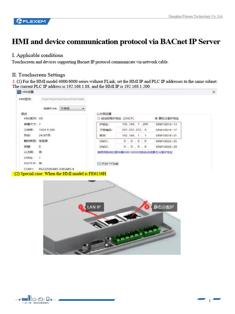 BACnet IP Communication Setup Guide | PDF | Computer Network | Ip Address
